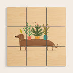 Dachshund & Parrot Wood Wall Art Gallery Image 1