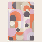 Geometric Bauhaus Shapes - Orange and Lavender Cutting Board Gallery Image 1
