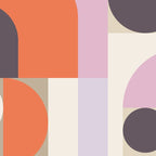 Geometric Bauhaus Shapes - Orange and Lavender Coffee Mug Gallery Image 2