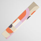 Geometric Bauhaus Shapes - Orange and Lavender Table Runner Gallery Image 3