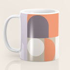 Geometric Bauhaus Shapes - Orange and Lavender Coffee Mug Gallery Image 3