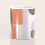 Geometric Bauhaus Shapes - Orange and Lavender Coffee Mug Gallery Image 4