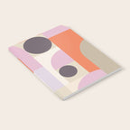 Geometric Bauhaus Shapes - Orange and Lavender Notebook Gallery Image 2
