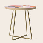 Geometric Bauhaus Shapes - Orange and Lavender Side Table Gallery Image 1