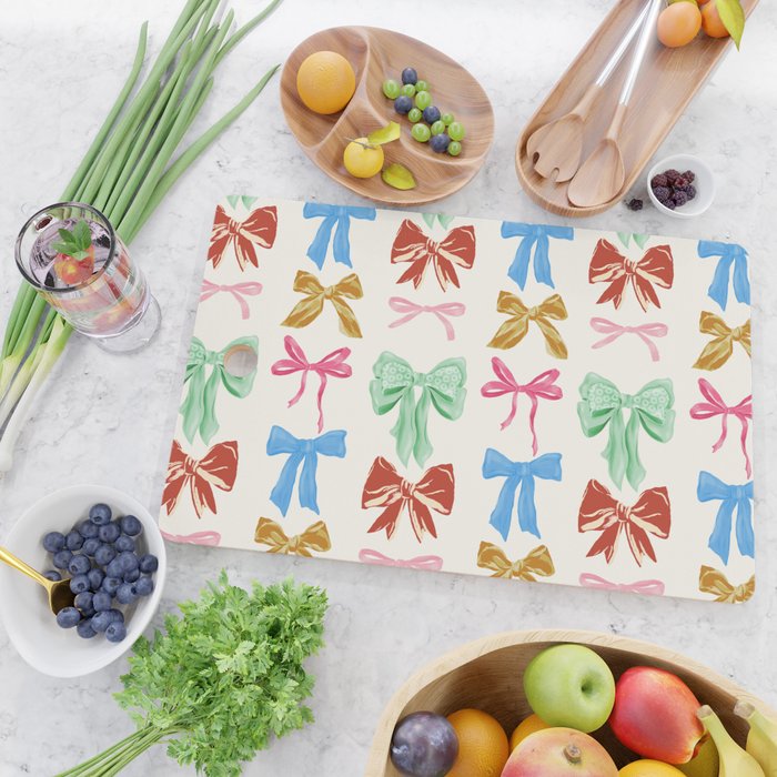 Holiday colorful bows Cutting Board Gallery Image 2