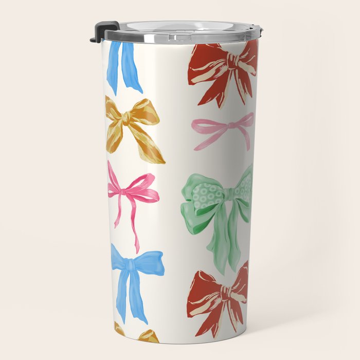 Holiday colorful bows Travel Mug Gallery Image 3