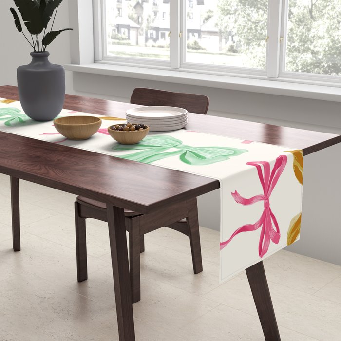 Holiday colorful bows Table Runner Gallery Image 2