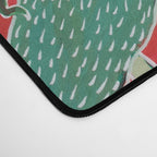 Floral Jungle on Red with Proteas, Eucalyptus and Birds of Paradise Desk Mat Gallery Image 4