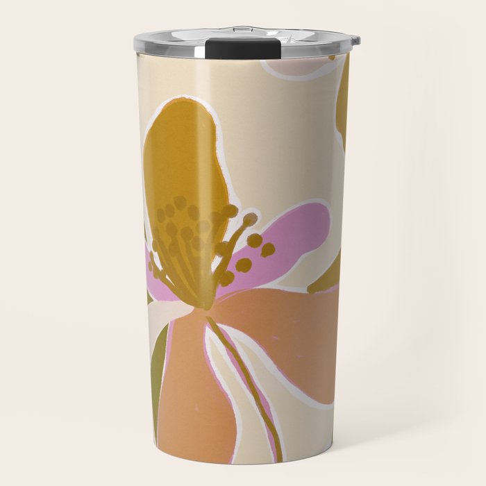 Colorful Iris Flowers Travel Mug Gallery Image 1