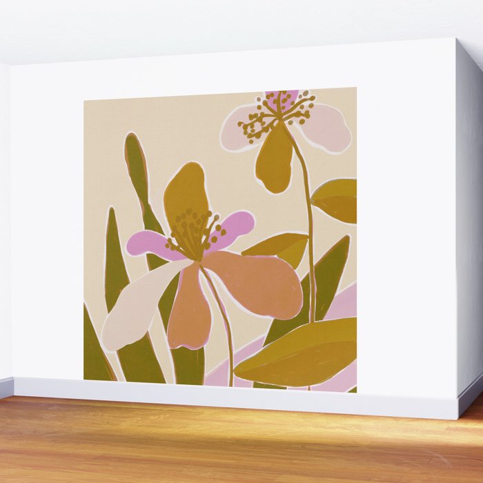 Colorful Iris Flowers Wall Mural Gallery Image 2