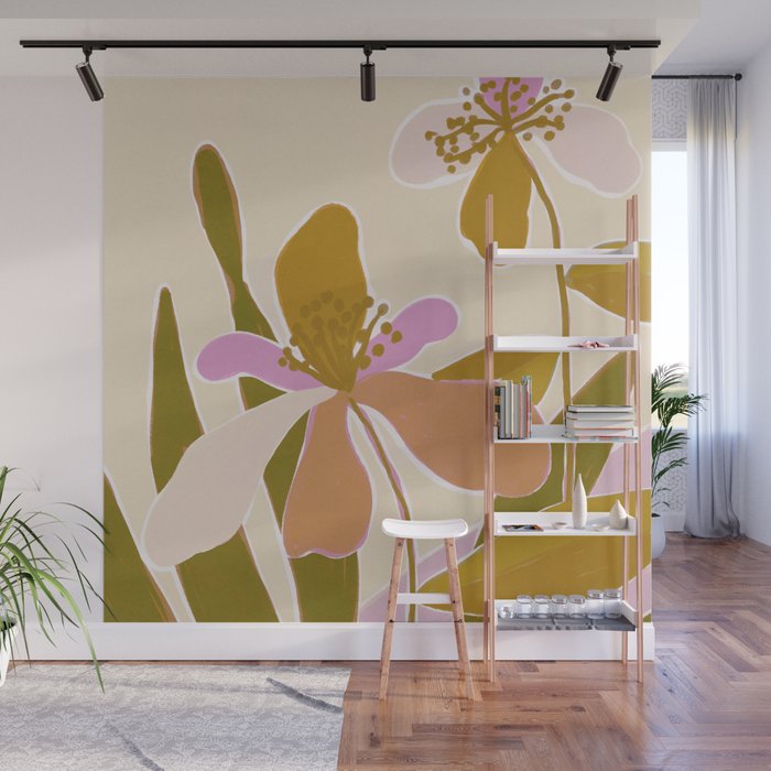 Colorful Iris Flowers Wall Mural Gallery Image 1