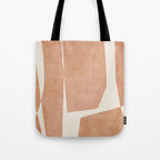 Terracotta Cream Modern Minimalist Abstract Tote Bag Gallery Image 1