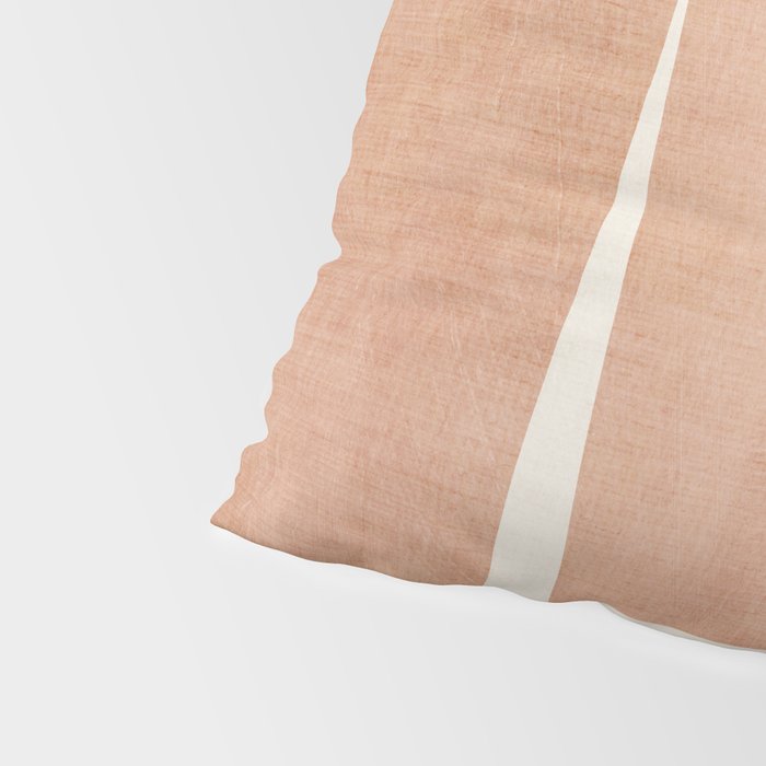 Terracotta Cream Modern Minimalist Abstract Pillow Sham Gallery Image 4