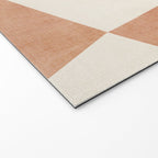 Terracotta Cream Modern Minimalist Abstract Welcome Mat Gallery Image 2