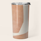 Terracotta Cream Modern Minimalist Abstract Travel Mug Gallery Image 2