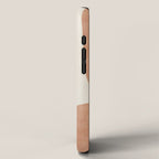 Terracotta Cream Modern Minimalist Abstract iPhone Case Gallery Image 2