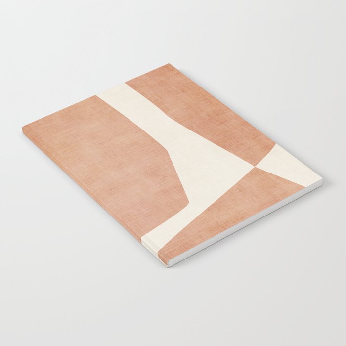 Terracotta Cream Modern Minimalist Abstract Notebook Gallery Image 2