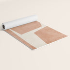 Terracotta Cream Modern Minimalist Abstract Yoga Mat Gallery Image 2