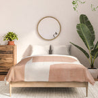 Terracotta Cream Modern Minimalist Abstract Comforter Gallery Image 3