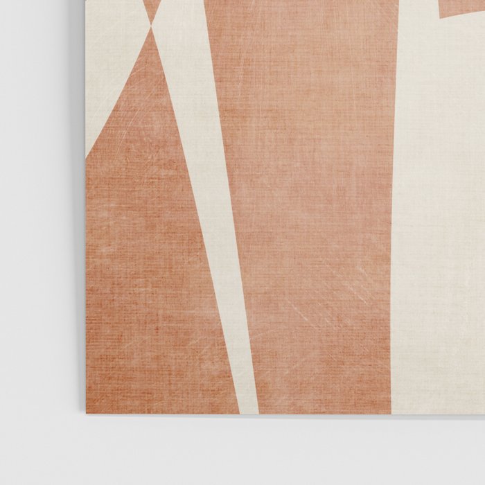 Terracotta Cream Modern Minimalist Abstract Poster Gallery Image 3