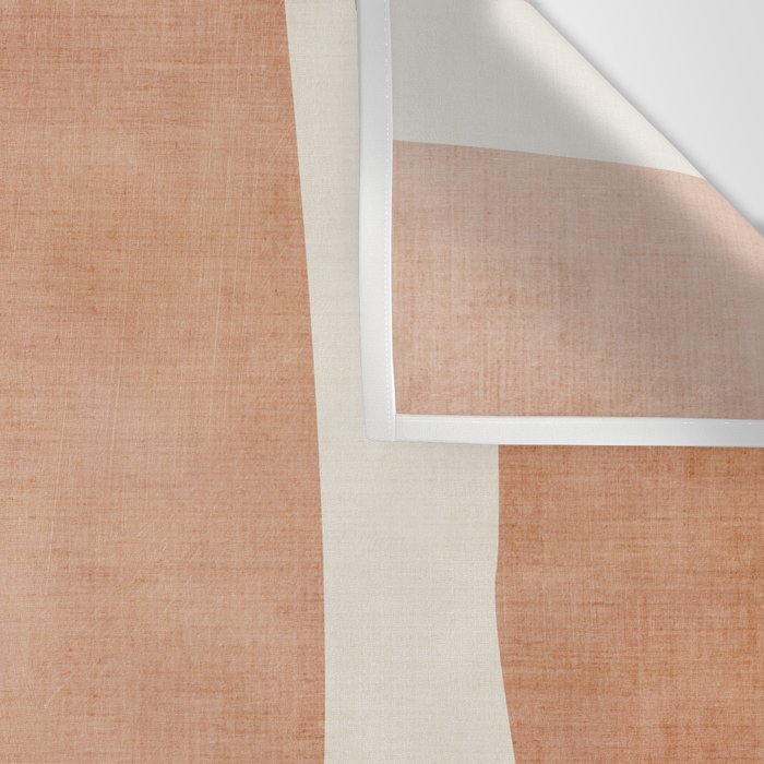 Terracotta Cream Modern Minimalist Abstract Wall Tapestry Gallery Image 3