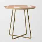Terracotta Cream Modern Minimalist Abstract Side Table Gallery Image 1
