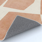 Terracotta Cream Modern Minimalist Abstract Rug Gallery Image 4
