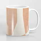 Terracotta Cream Modern Minimalist Abstract Coffee Mug Gallery Image 1