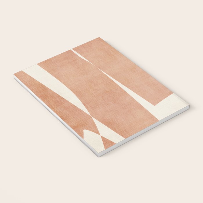 Terracotta Cream Modern Minimalist Abstract Notebook Gallery Image 3