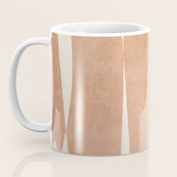 Terracotta Cream Modern Minimalist Abstract Coffee Mug Gallery Image 3