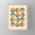 Circle pattern mid-century style Mini Art Print Gallery Image 1