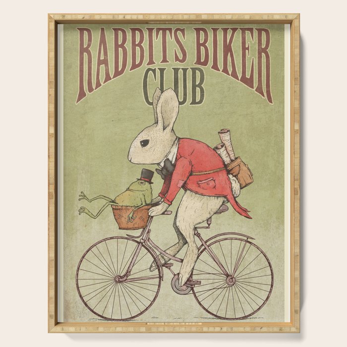 Rabbits Biker Club Serving Tray Gallery Image 1