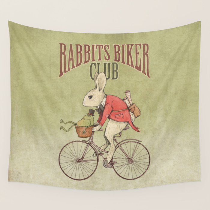 Rabbits Biker Club Wall Tapestry Gallery Image 4