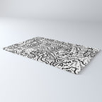 Street Art Graffiti Love Black and White Rug Gallery Image 3