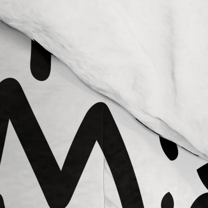 Street Art Graffiti Love Black and White Comforter Gallery Image 4