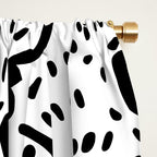 Street Art Graffiti Love Black and White Window Curtain Gallery Image 2