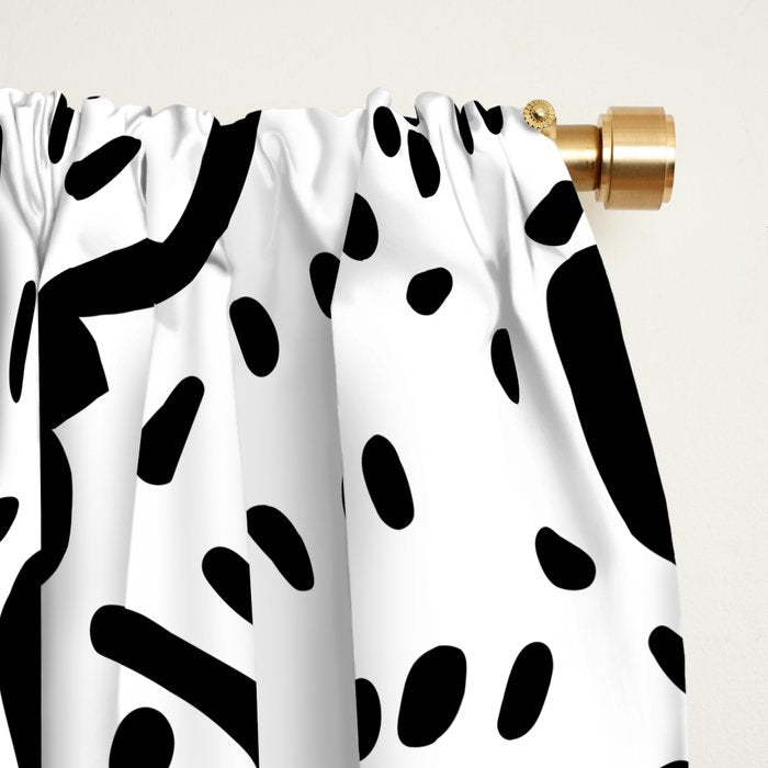 Street Art Graffiti Love Black and White Window Curtain Gallery Image 2