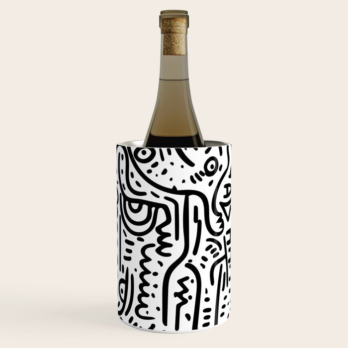 Street Art Graffiti Love Black and White Wine Chiller Gallery Image 1