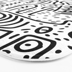 Street Art Graffiti Love Black and White Bath Mat Gallery Image 3
