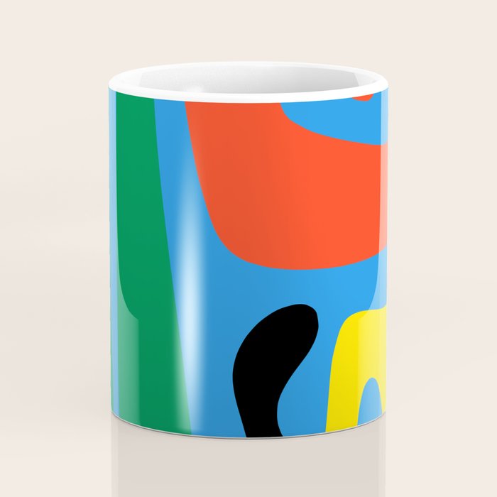 Bold and Colorful Mid Century Modern Kwaito Abstract Coffee Mug Gallery Image 4