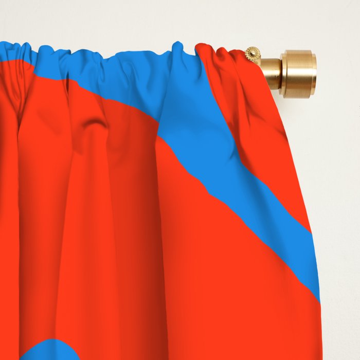 Bold and Colorful Mid Century Modern Kwaito Abstract Window Curtain Gallery Image 2