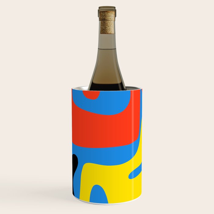 Bold and Colorful Mid Century Modern Kwaito Abstract Wine Chiller Gallery Image 3