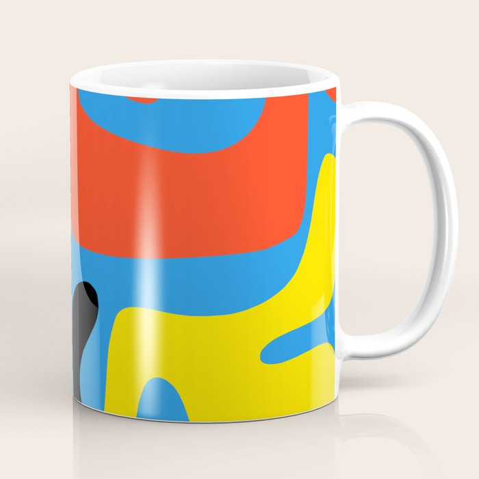 Bold and Colorful Mid Century Modern Kwaito Abstract Coffee Mug Gallery Image 1