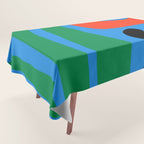 Bold and Colorful Mid Century Modern Kwaito Abstract Tablecloth Gallery Image 1