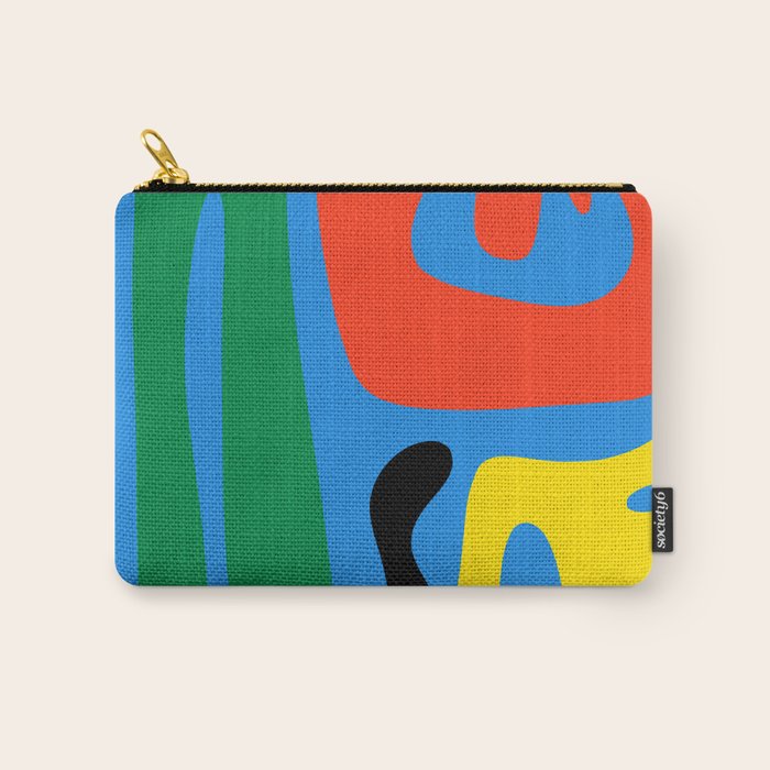 Bold and Colorful Mid Century Modern Kwaito Abstract Carry All Pouch Gallery Image 1