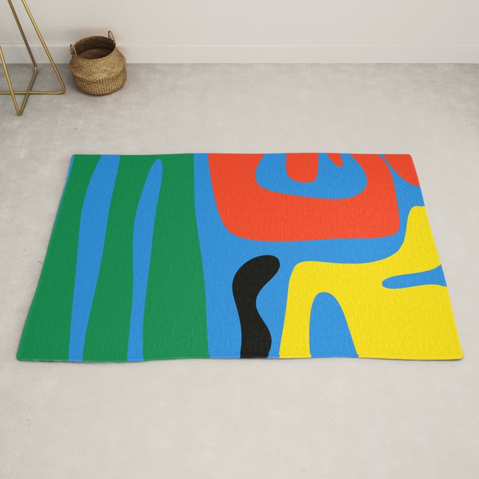 Bold and Colorful Mid Century Modern Kwaito Abstract Rug Gallery Image 2