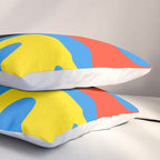 Bold and Colorful Mid Century Modern Kwaito Abstract Pillow Sham Gallery Image 3