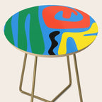 Bold and Colorful Mid Century Modern Kwaito Abstract Side Table Gallery Image 2