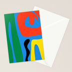 Bold and Colorful Mid Century Modern Kwaito Abstract Stationery Card Gallery Image 2