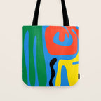 Bold and Colorful Mid Century Modern Kwaito Abstract Tote Bag Gallery Image 1